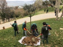 NESLİCAN TAY'IN HATIRASI NAKKAŞTEPE MİLLET BAHÇESİ'NE DİKİLEN ERGUVAN AĞACI İLE YAŞIYOR